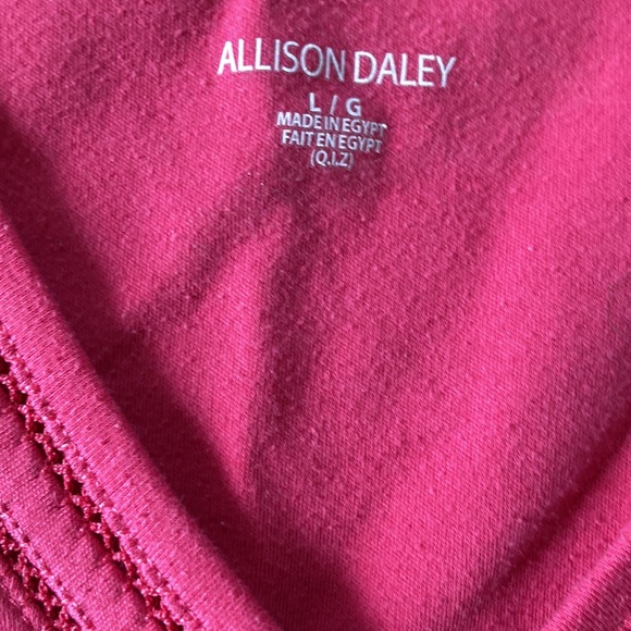 ❤️🔥5/20$ ALLISON DALEY💫 Women’s Pink Detailed V-Neck Sleeve-less Casual Tank - Picture 6 of 7